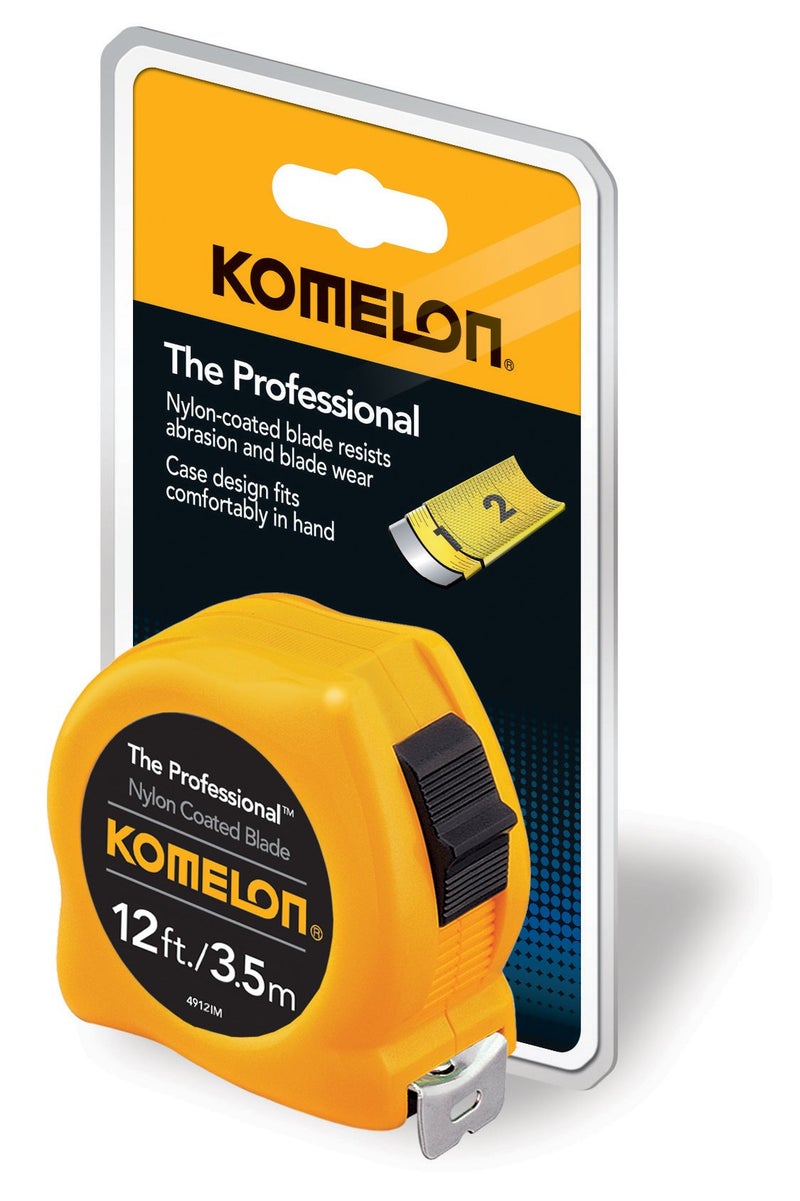 Komelon 4912IM The Professional 12-Foot Inch/Metric Scale Power Tape, Yellow - Image 2